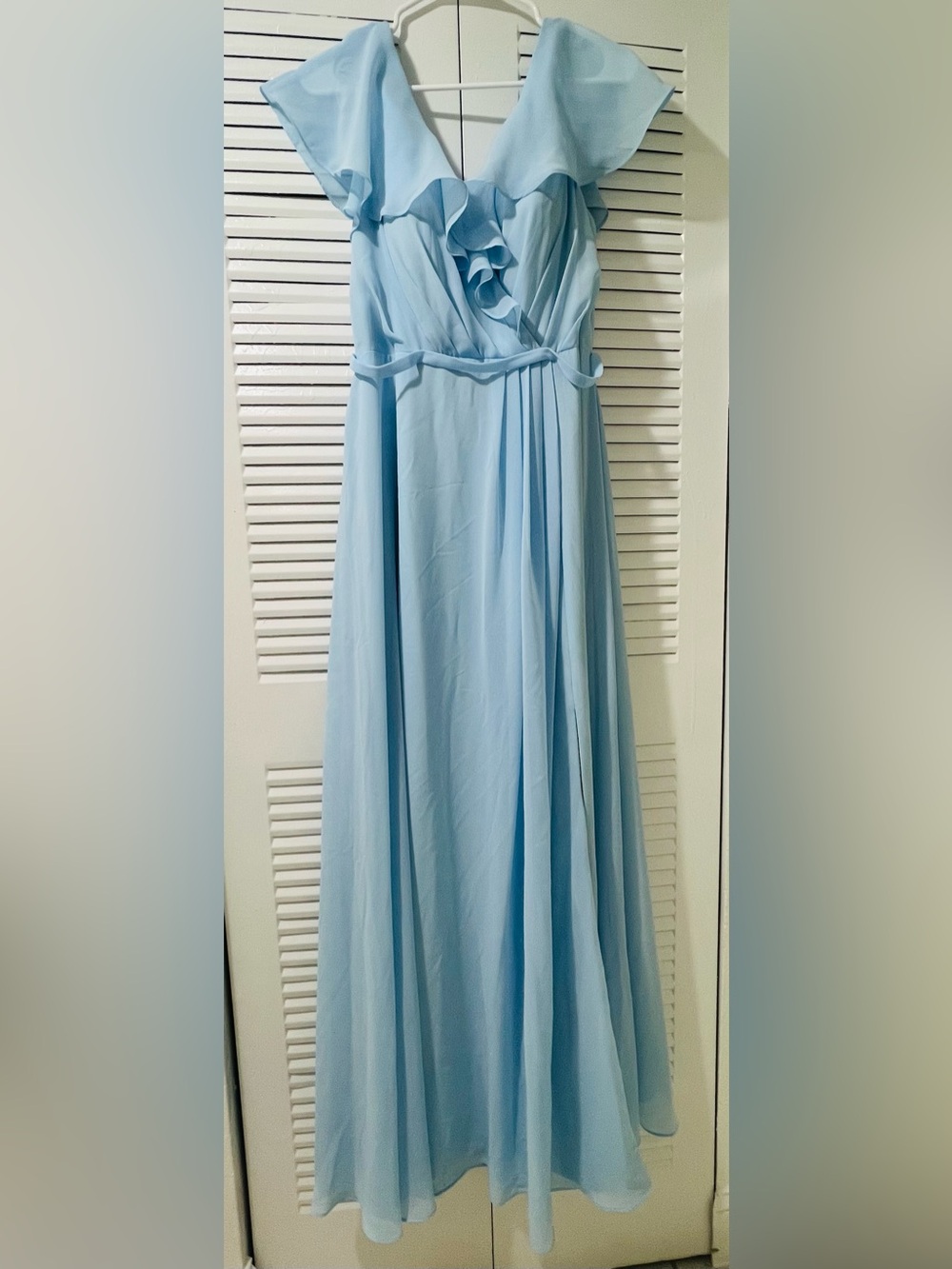 Sky Blue Flowing Maxi Dress